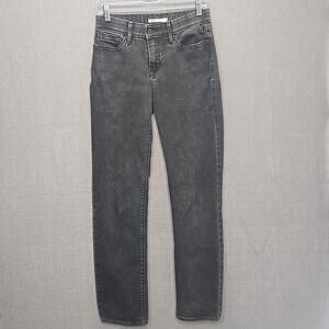 Levis 525 Perfect Waist Straight Leg Women's 6  (28x30) Black Stretch